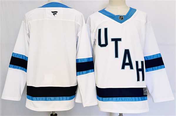 Mens Utah Hockey Club Blank White Stitched Jersey 500w